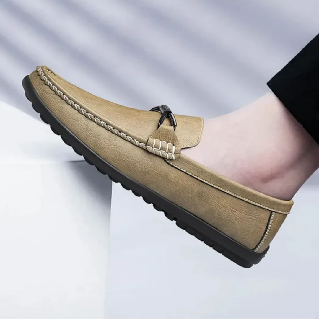 Bruno Leather Loafers - Classic Penny Design with Double Stitching