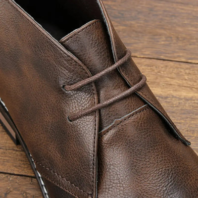 Classic Leather Desert Boots - Genuine Leather with Reinforced Stitching and Non-Slip Sole