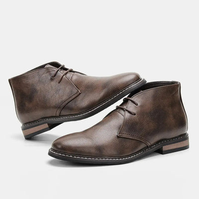 Classic Leather Desert Boots - Genuine Leather with Reinforced Stitching and Non-Slip Sole