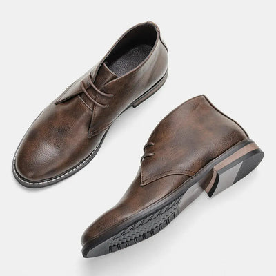 Classic Leather Desert Boots - Genuine Leather with Reinforced Stitching and Non-Slip Sole
