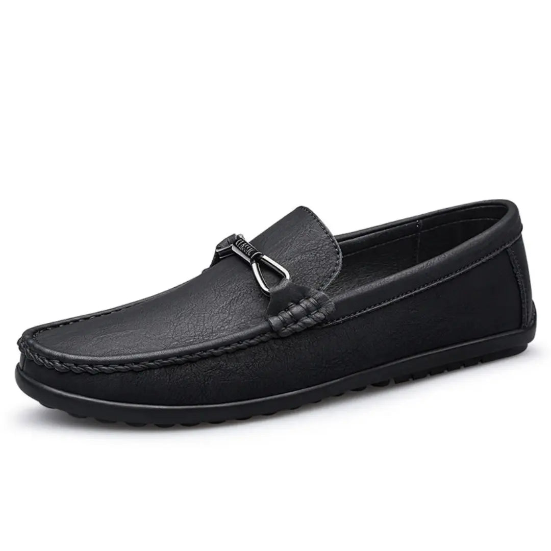 Bruno Leather Loafers - Classic Penny Design with Double Stitching