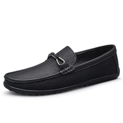 Bruno Leather Loafers - Classic Penny Design with Double Stitching